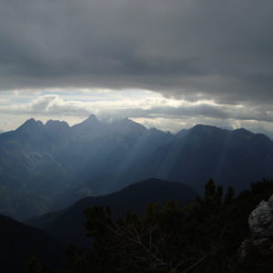 Raggi di sole verso il rifugio Antelao